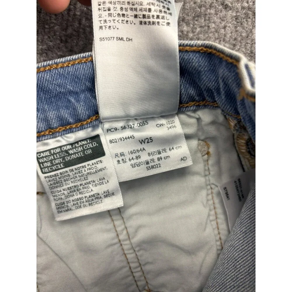 Levi's Denim Shorts Womens 25 Button Fly Cutoff‎ Raw Hem Acid Wash 56327-0055